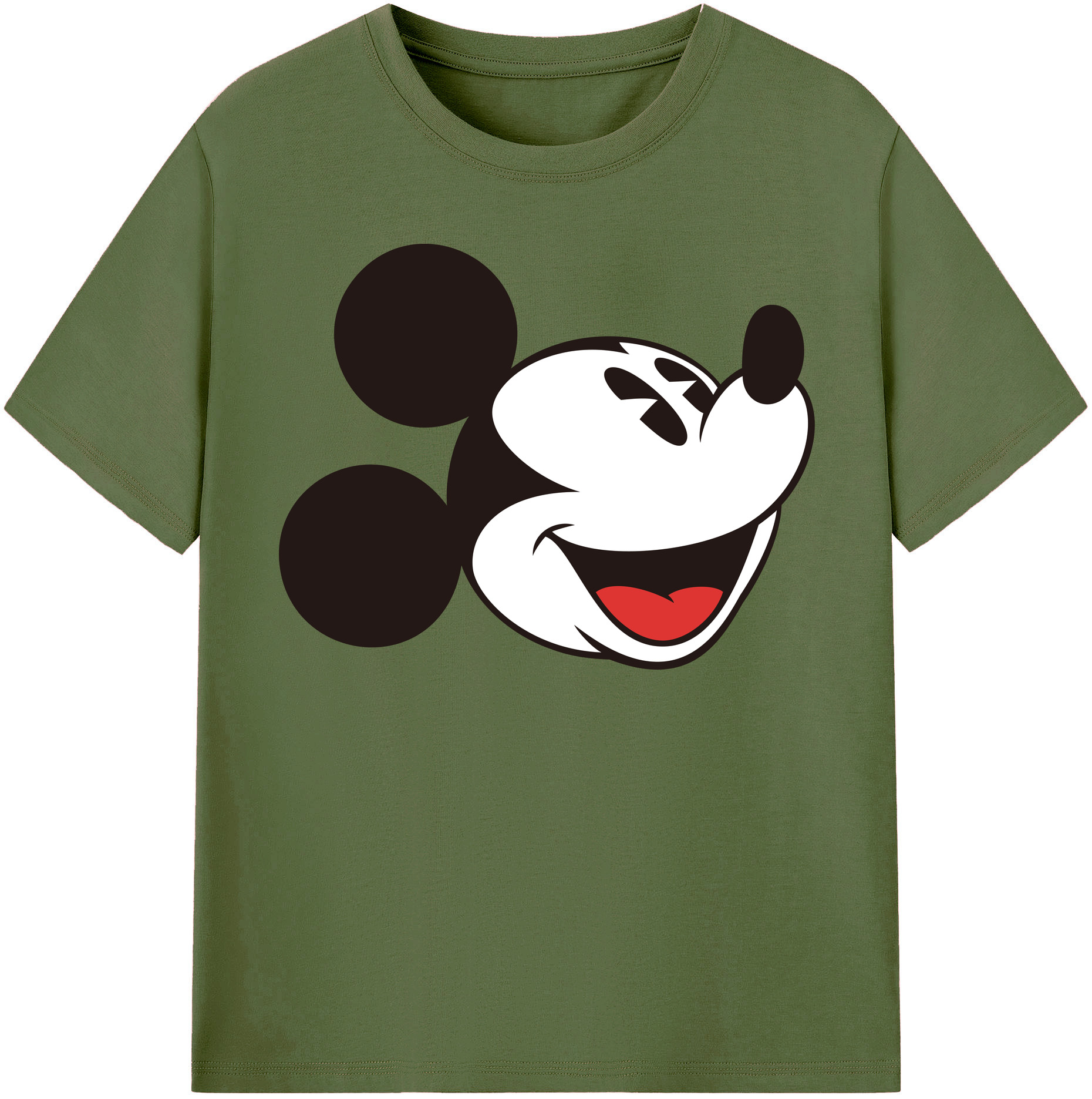 （画像用） ミッキーマウス Mickey Mouse 綿100％半袖Tシャツ（フロントプリント）